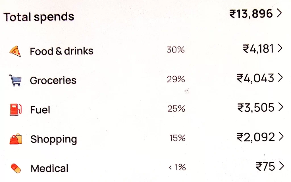 Spending via jupiter app